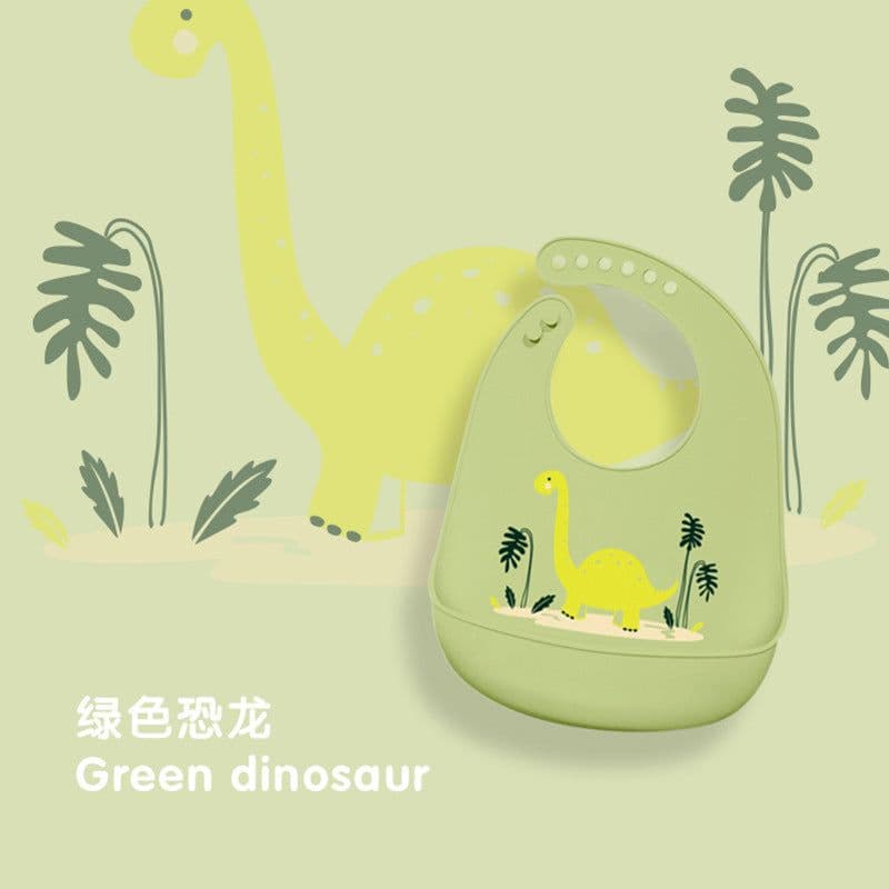 image-Children's Silicone Bib with Food Pocket - Waterproof Baby Bib