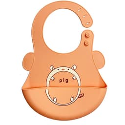 image-Children's Silicone Bib with Food Pocket - Waterproof Baby Bib