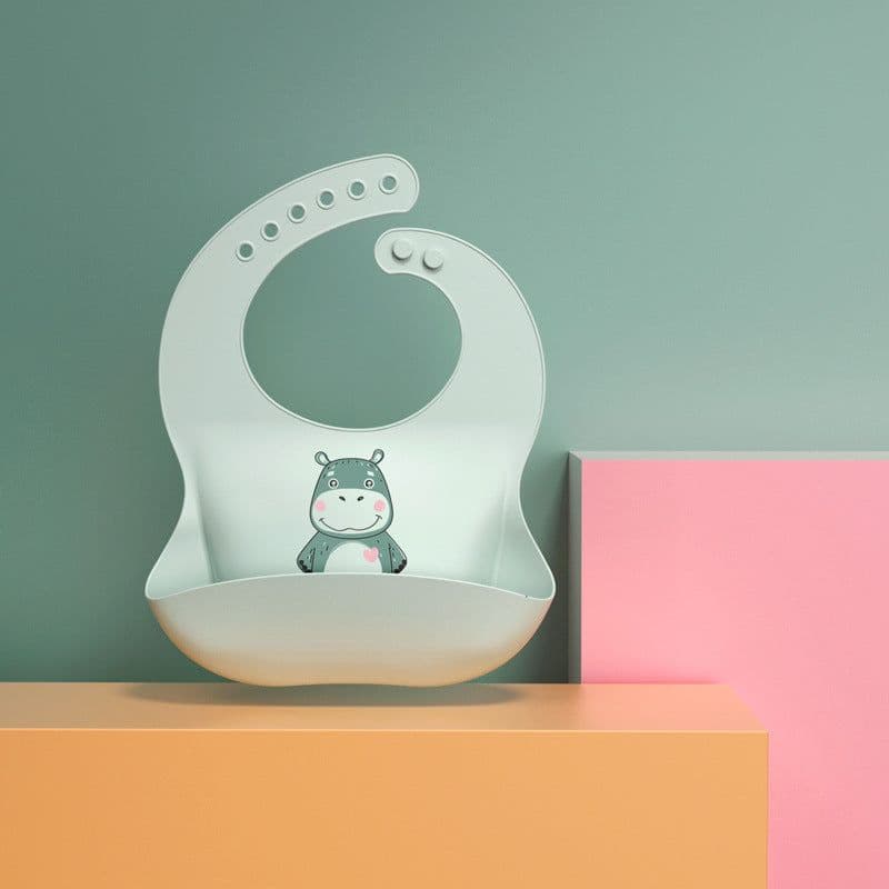 image-Children's Silicone Bib with Food Pocket - Waterproof Baby Bib