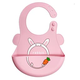 image-Children's Silicone Bib with Food Pocket - Waterproof Baby Bib