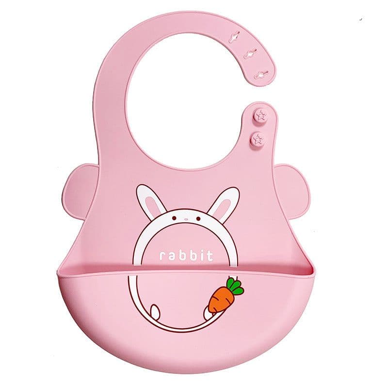 image-Children's Silicone Bib with Food Pocket - Waterproof Baby Bib