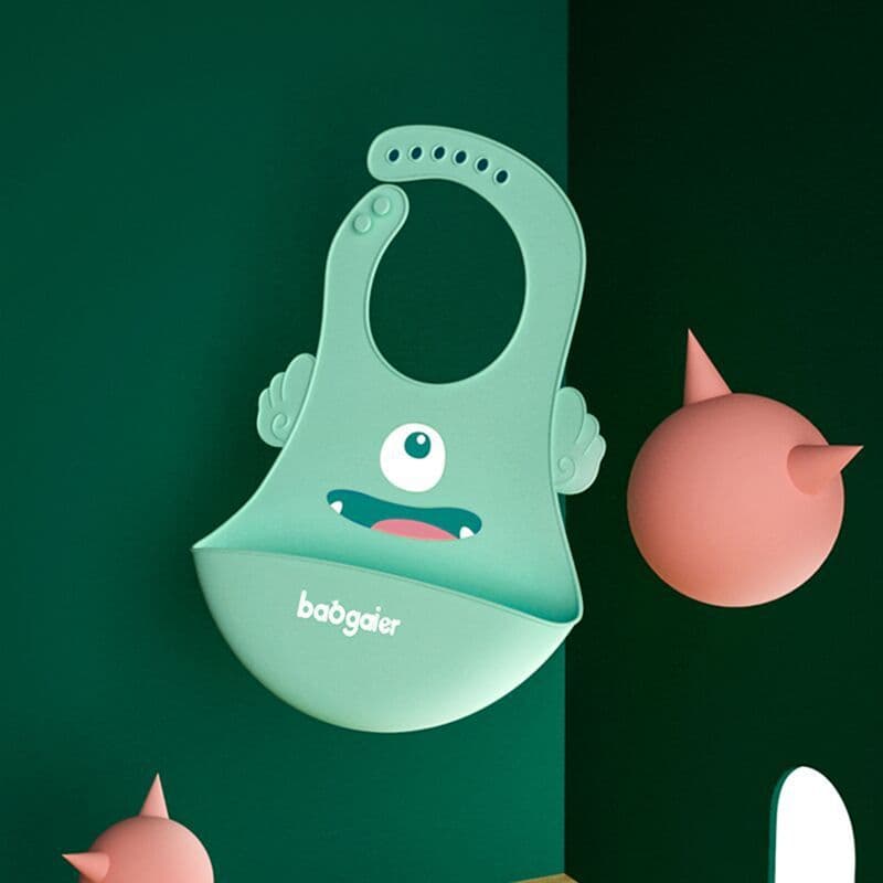image-Children's Silicone Bib with Food Pocket - Waterproof Baby Bib