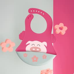 image-Children's Silicone Bib with Food Pocket - Waterproof Baby Bib
