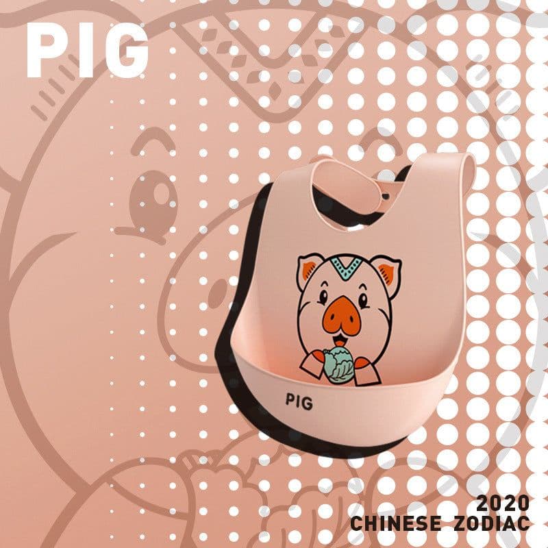image-Children's Silicone Bib with Food Pocket - Waterproof Baby Bib