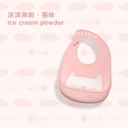 image-Children's Silicone Bib with Food Pocket - Waterproof Baby Bib