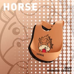 image-Children's Silicone Bib with Food Pocket - Waterproof Baby Bib
