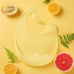 image-Children's Silicone Bib with Food Pocket - Waterproof Baby Bib