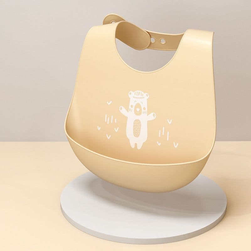 image-Children's Silicone Bib with Food Pocket - Waterproof Baby Bib