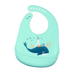image-Children's Silicone Bib with Food Pocket - Waterproof Baby Bib