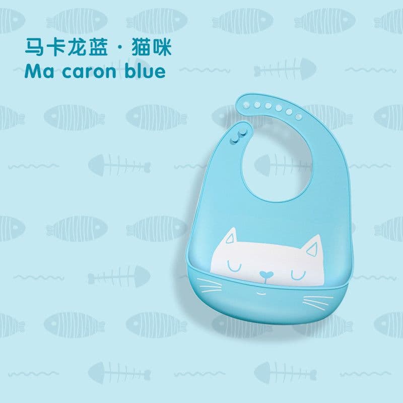 image-Children's Silicone Bib with Food Pocket - Waterproof Baby Bib