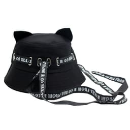 image-Cotton Fisherman Hat with Cat Ears - Unisex Bucket Hat