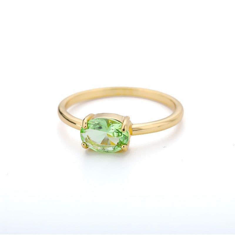 image-December Birthstone Zircon Ring Women's Birthday Gift Brass