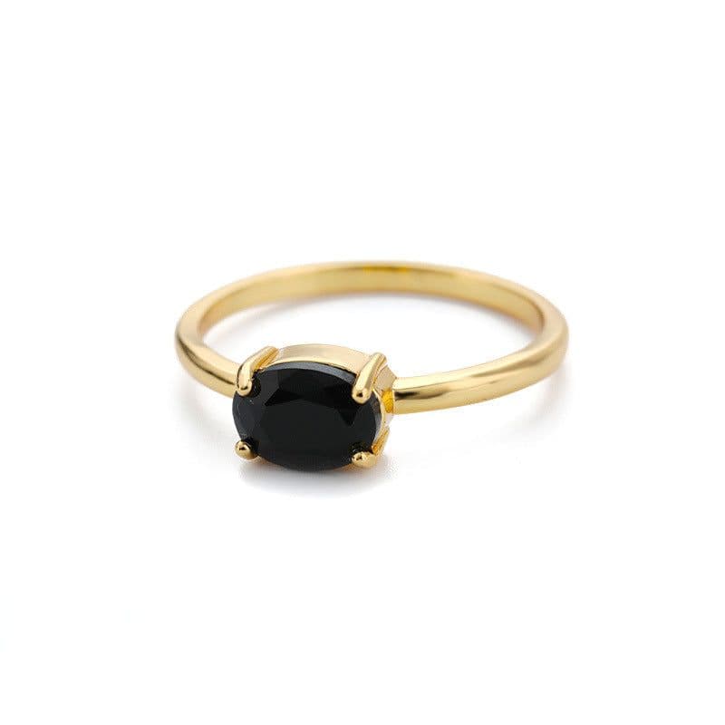 image-December Birthstone Zircon Ring Women's Birthday Gift Brass