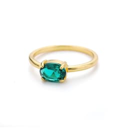 image-December Birthstone Zircon Ring Women's Birthday Gift Brass