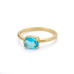image-December Birthstone Zircon Ring Women's Birthday Gift Brass