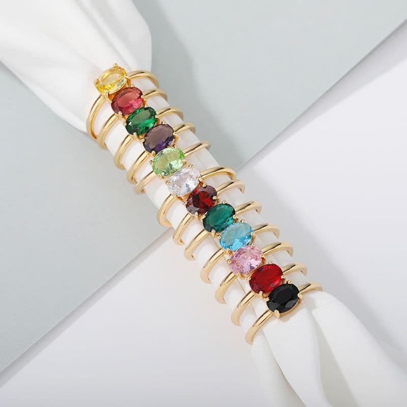 image-December Birthstone Zircon Ring Women's Birthday Gift Brass