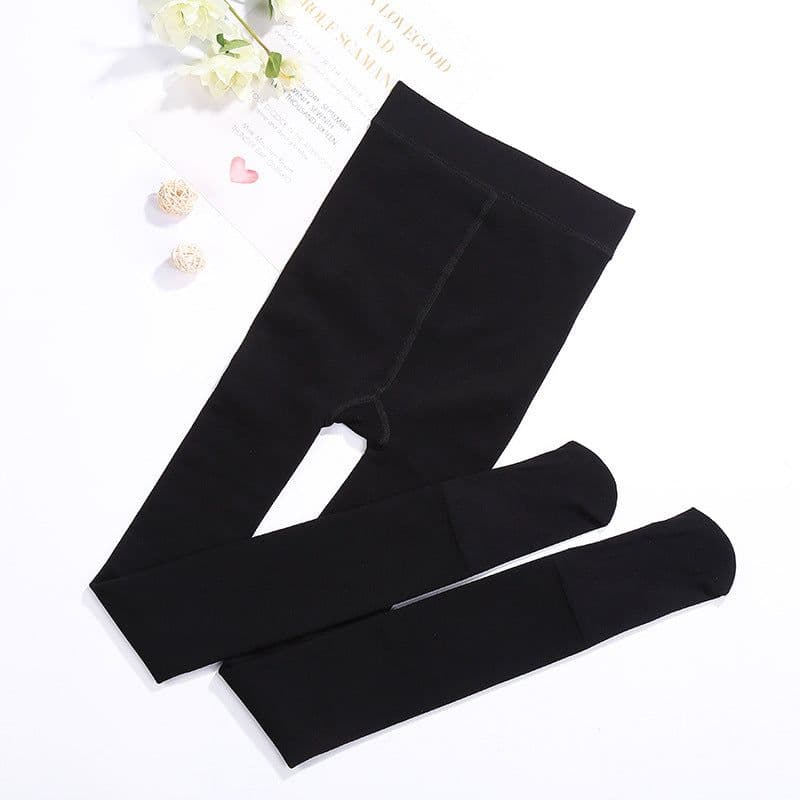 image-Women's Fleece Lined Footless Tights Leggings 320g Warm Winter