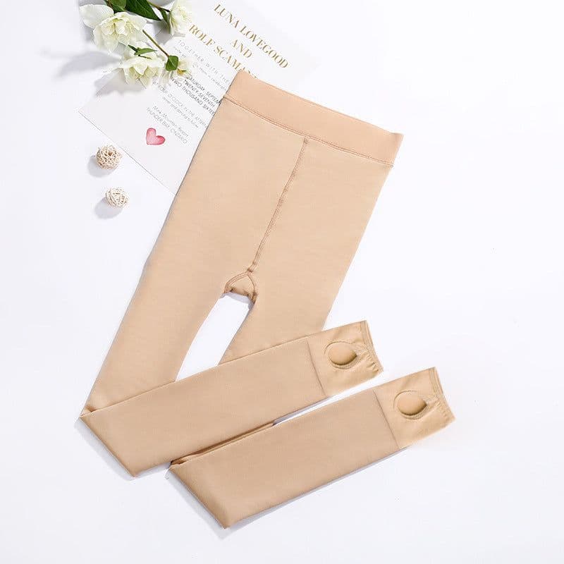 image-Women's Fleece Lined Footless Tights Leggings 320g Warm Winter