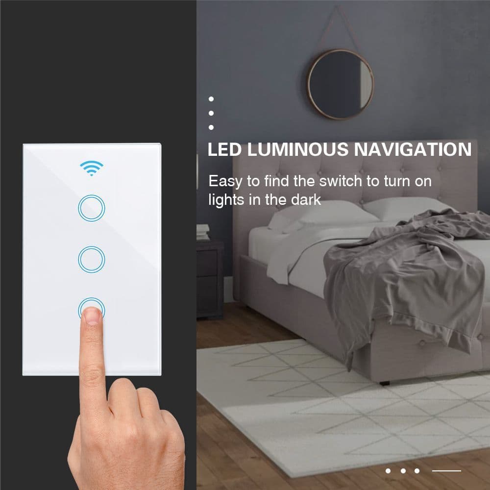 image-WiFi Smart Switch RF433 Remote Control Single Fire Zero Fire 120 Type