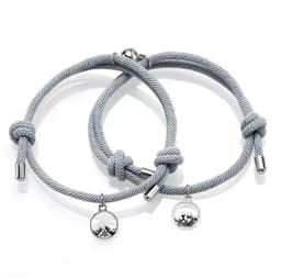 image-Cross-Border Alloy Sun Moon Couple Bracelets Wholesale