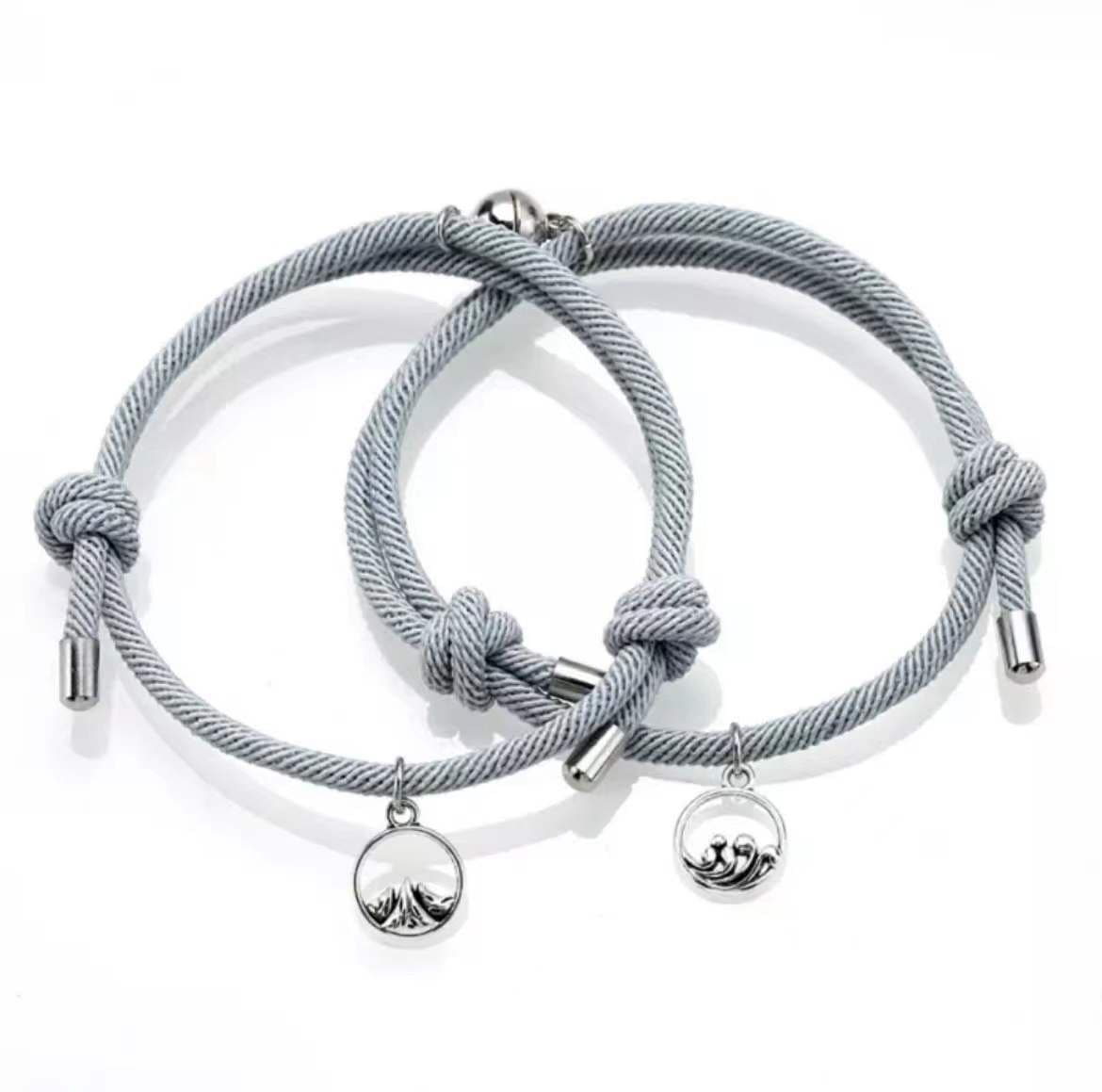 image-Cross-Border Alloy Sun Moon Couple Bracelets Wholesale