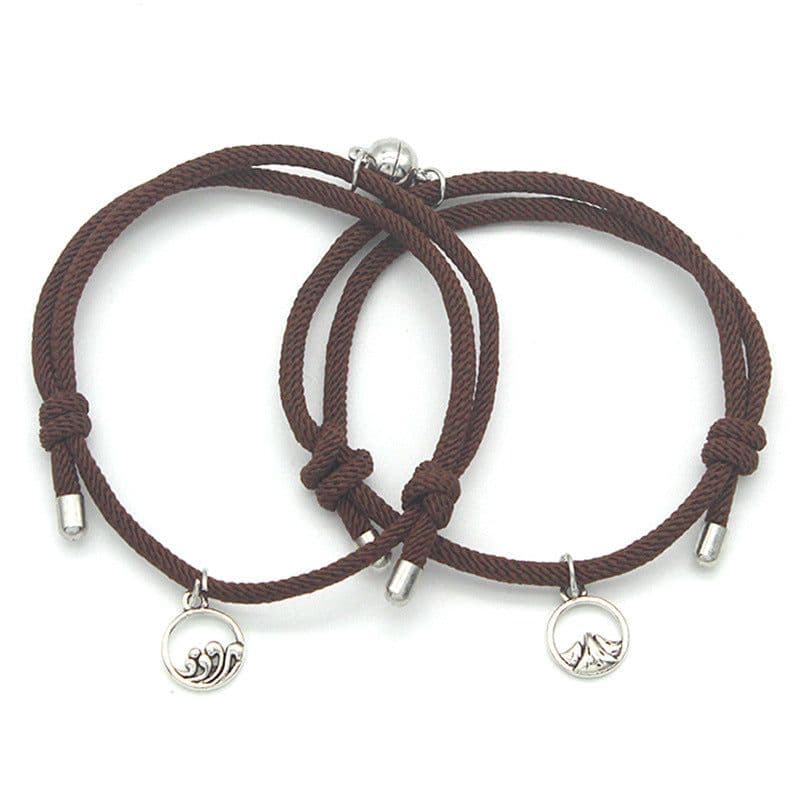 image-Cross-Border Alloy Sun Moon Couple Bracelets Wholesale