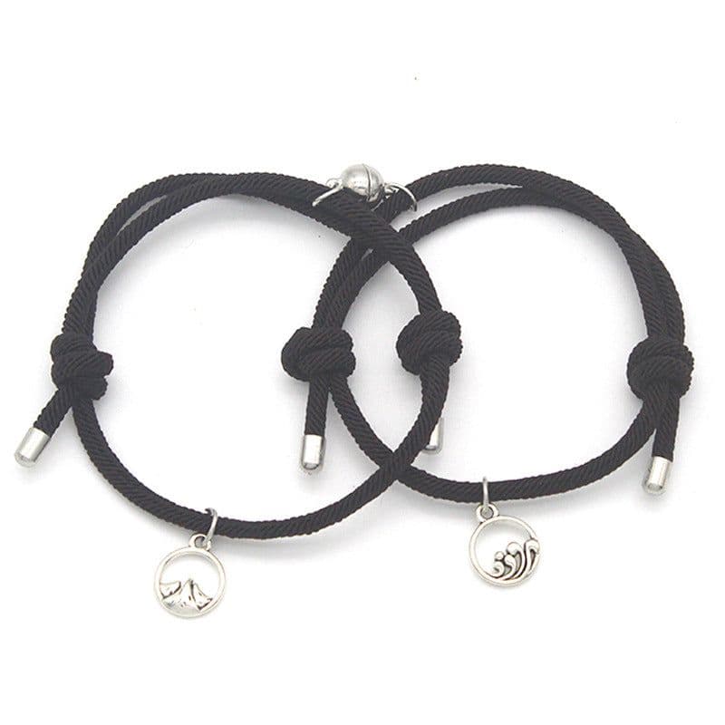 image-Cross-Border Alloy Sun Moon Couple Bracelets Wholesale