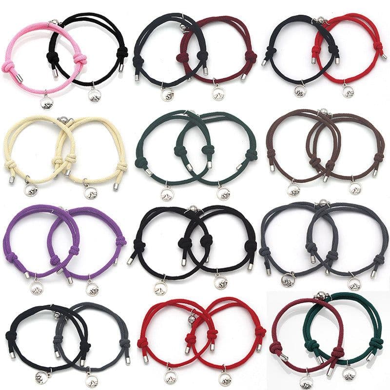 image-Cross-Border Alloy Sun Moon Couple Bracelets Wholesale