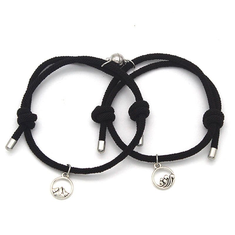 image-Cross-Border Alloy Sun Moon Couple Bracelets Wholesale