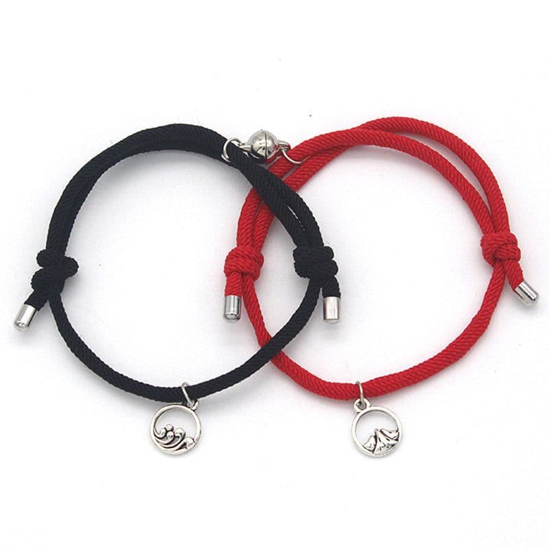 image-Cross-Border Alloy Sun Moon Couple Bracelets Wholesale