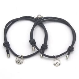 image-Cross-Border Alloy Sun Moon Couple Bracelets Wholesale