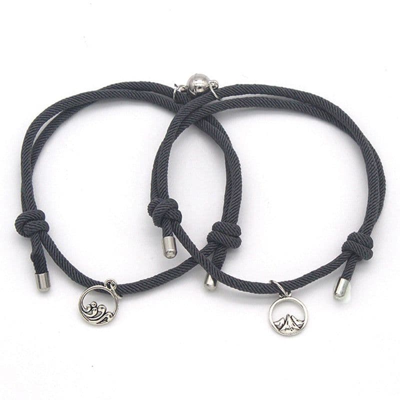 image-Cross-Border Alloy Sun Moon Couple Bracelets Wholesale