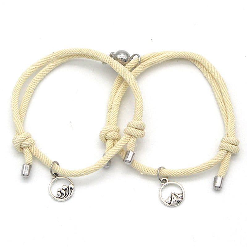 image-Cross-Border Alloy Sun Moon Couple Bracelets Wholesale