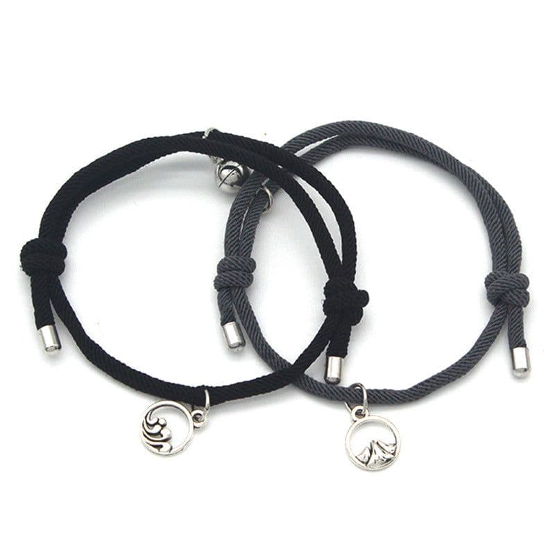 image-Cross-Border Alloy Sun Moon Couple Bracelets Wholesale