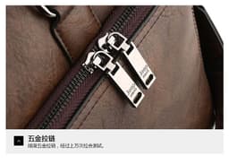 image-Men's PU Leather Business Briefcase 15" Laptop Bag