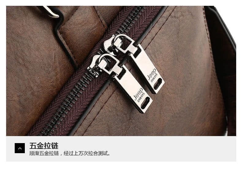 image-Men's PU Leather Business Briefcase 15" Laptop Bag