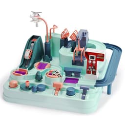 image-Children's Adventure Track Car Set with 6 Cars & Timer Ages 4-6