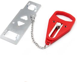 image-Portable Travel Door Lock Stainless Steel Anti-Theft Security