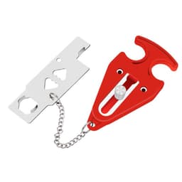 image-Portable Travel Door Lock Stainless Steel Anti-Theft Security