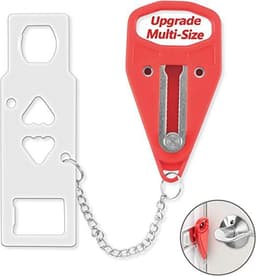 image-Portable Travel Door Lock Stainless Steel Anti-Theft Security