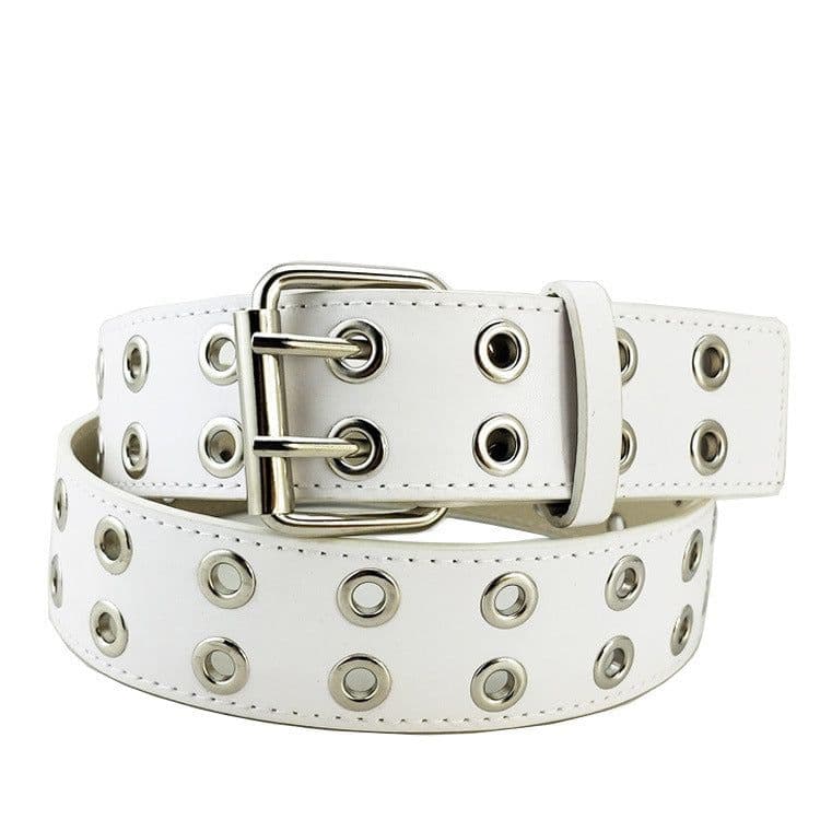 image-Air Eye Belt Men's Punk Double-breasted Pin Buckle Belt