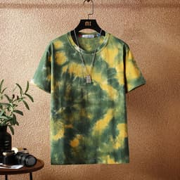 image-Men's Camouflage T-Shirt Loose Fit Short Sleeve Round Neck