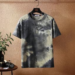 image-Men's Camouflage T-Shirt Loose Fit Short Sleeve Round Neck