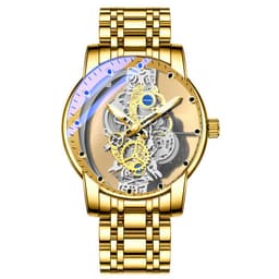 image-Treg Double-Sided Hollow Tourbillon Watch Men Steel 40mm