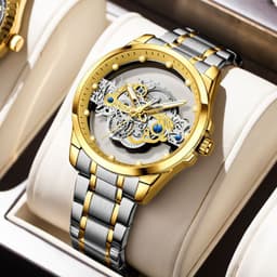 image-Treg Double-Sided Hollow Tourbillon Watch Men Steel 40mm