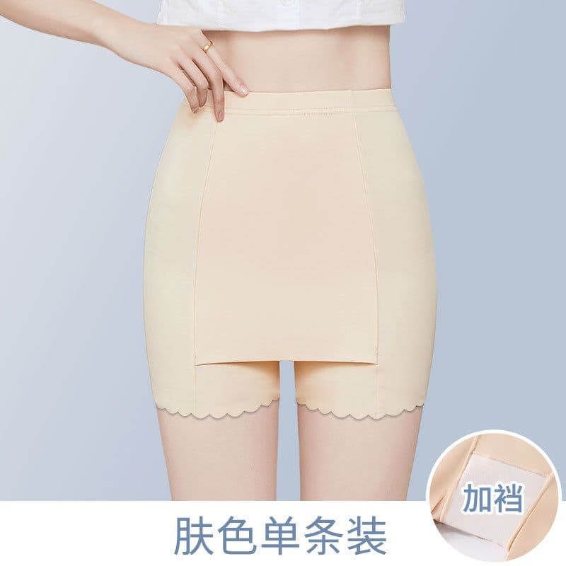 image-Women's High Waist Shaping Safety Shorts White Thin Anti-Chafing