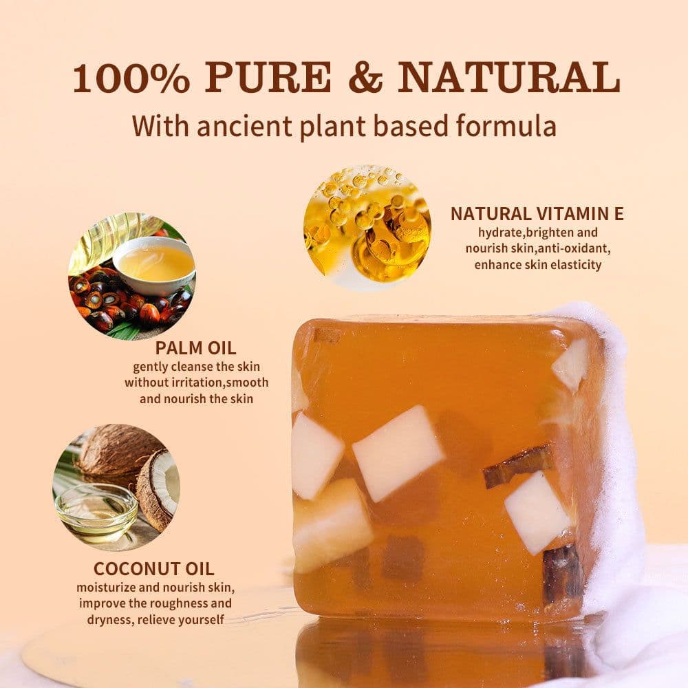 image-African Black Soap Body Cleansing Bath Soap 110g