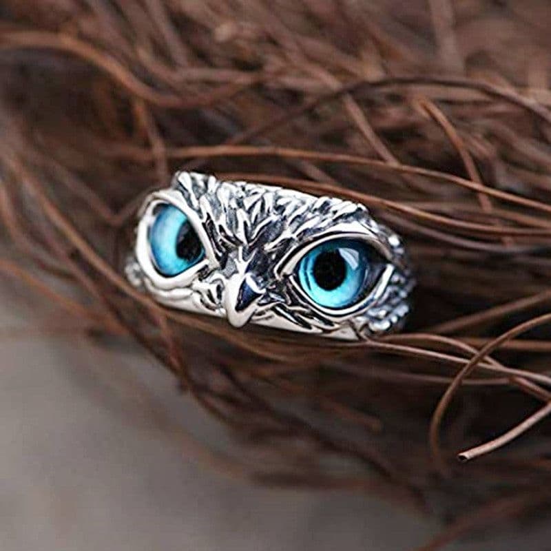image-Vintage Alloy Owl Ring Adjustable Women's Jewelry