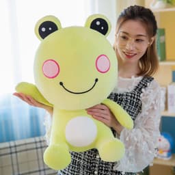 image-Cute Frog Plush Toy - Small Sitting Rag Doll