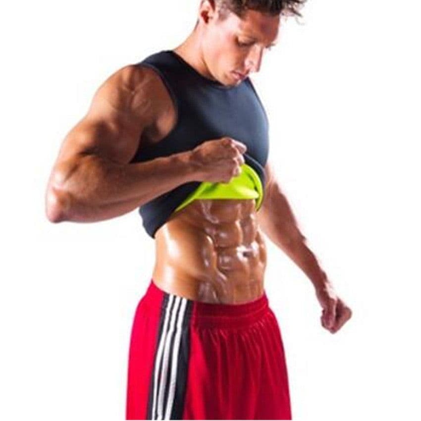image-Neoprene Sauna Vest Body Shaper Waist Trainer for Men